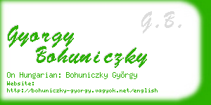 gyorgy bohuniczky business card